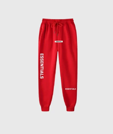 Essentials Fear of God Sweatpants Red (2)