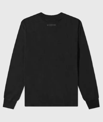 Essentials Long Sleeve Polo Sweatshirt Black (3)