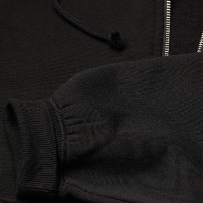 Essentials Oversized Zip Through Hoodie Black (1)