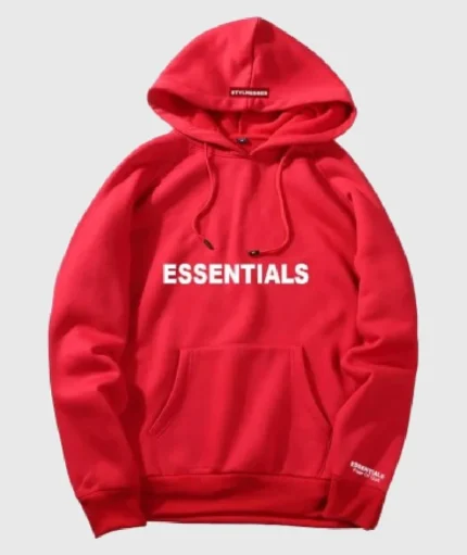 Fear Of God Essentials Oversized Hoodie Red (1)