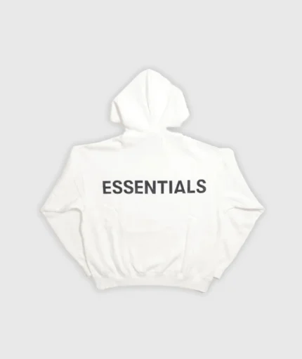 Fear of God Essentials 3M Logo Pullover Hoodie White (2)