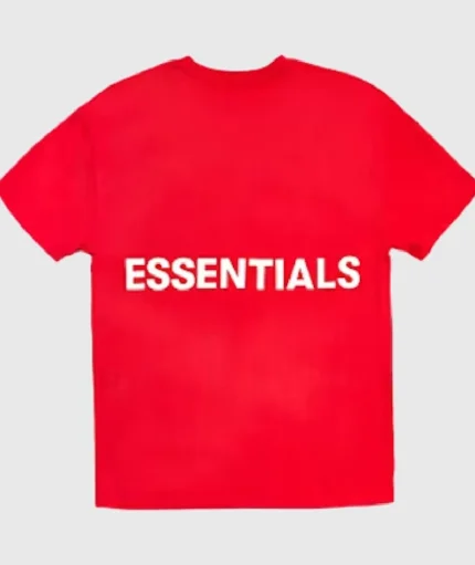 Fear of God Essentials Graphic T Shirt Red (1)