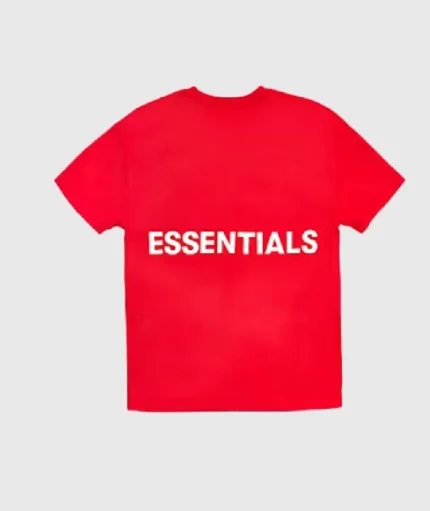 Fear of God Essentials Graphic T Shirt Red (2)