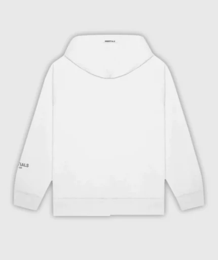 Fear of God Essentials Pull Over Hoodie Applique Logo White (1)