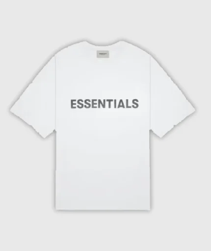 Fear of God Essentials T Shirt Applique Logo White (2)