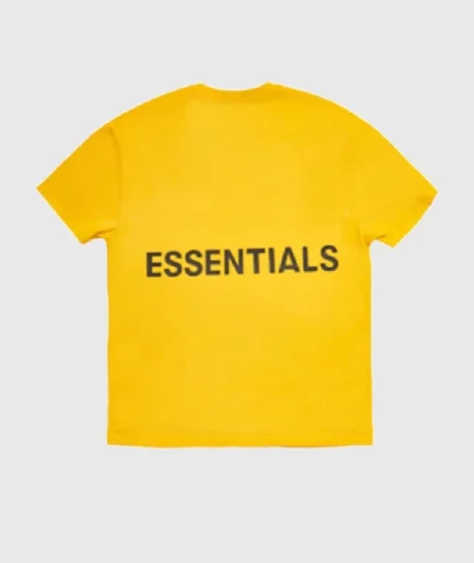 Fear of God Essentials T Shirt Applique Logo Yellow (2)